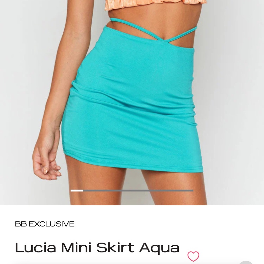 Beginning Boutique Lucia Mini Skirt Aqua AU Size 6